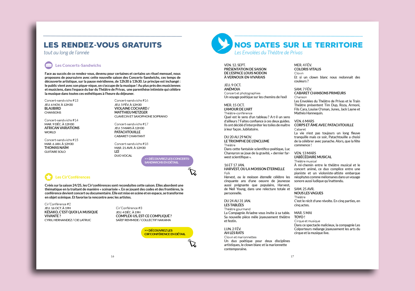 création dossier de presse nouvelle saison culturelle