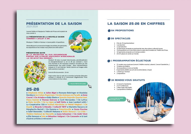Dossiers de presse autour de nouvelles saisons culturelles