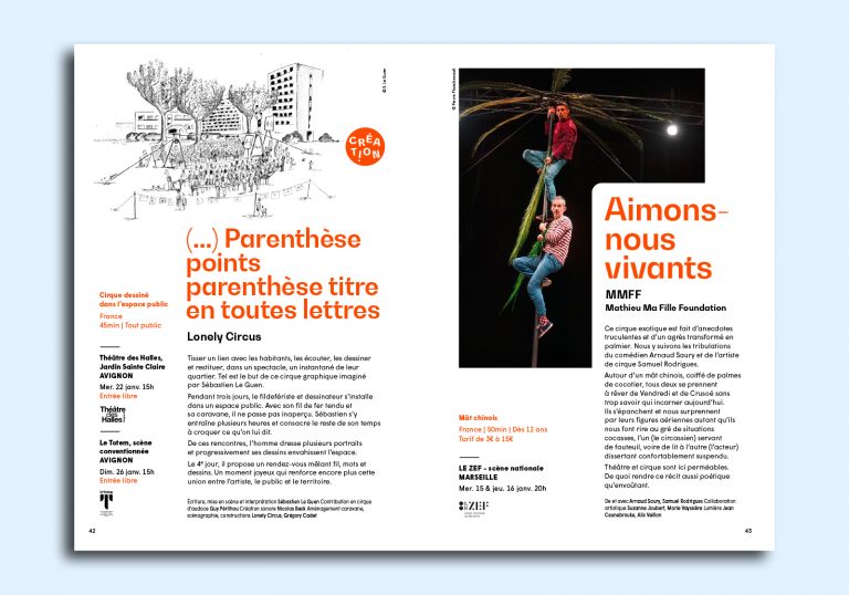 Rédaction / Présentation de spectacles arts du cirque