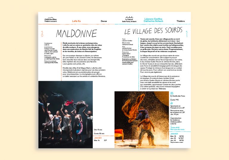 Brochures de Châteauvallon-Liberté : rédaction des textes