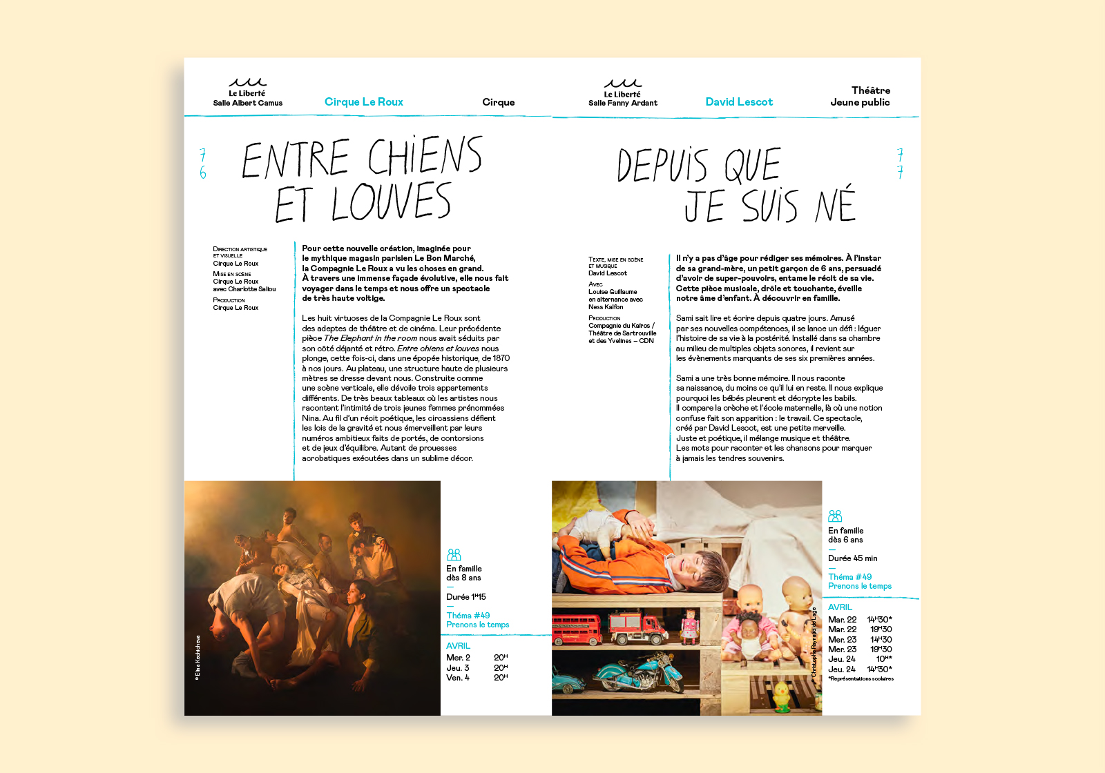 redaction textes spectacles brochure