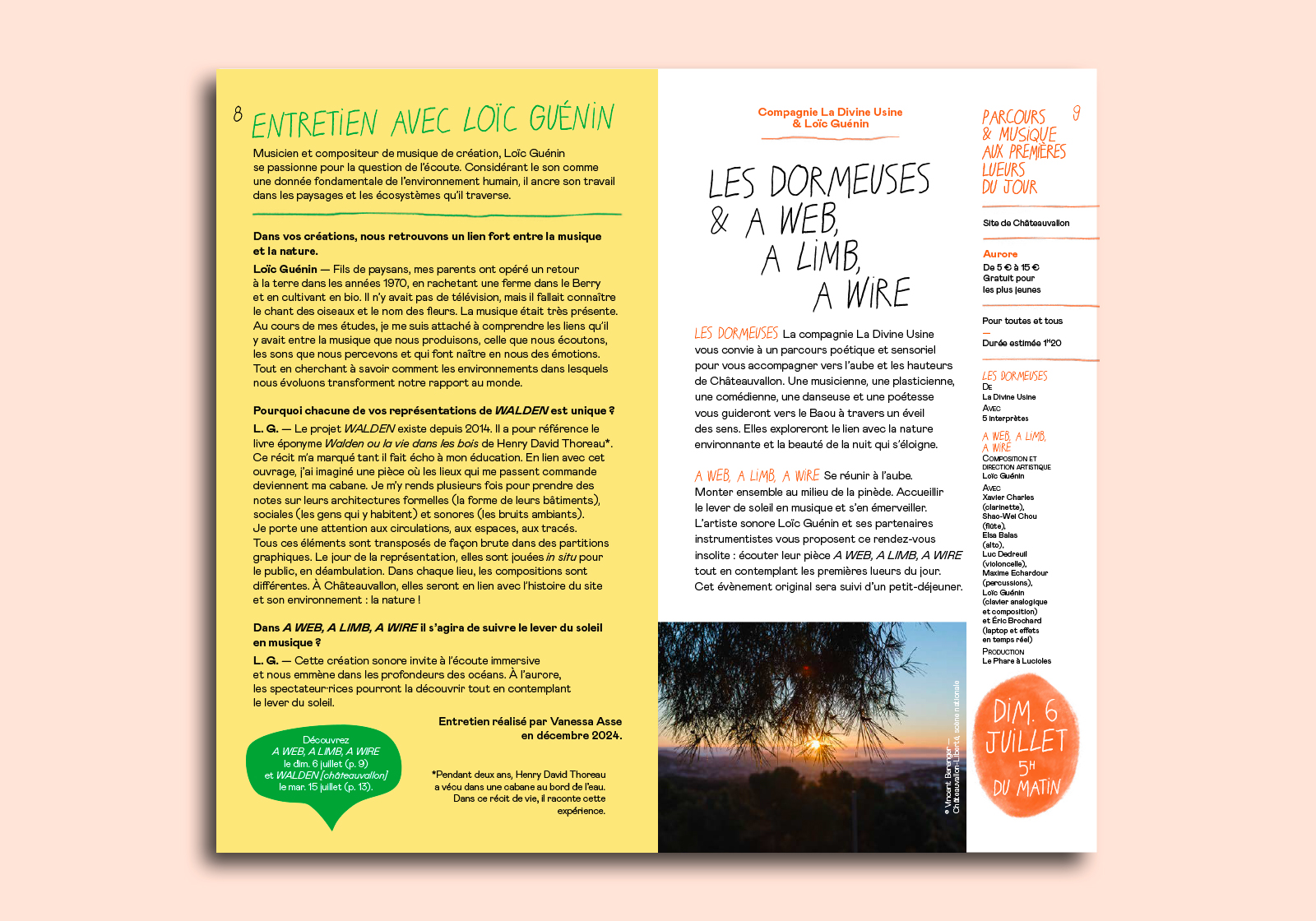 festival été rédaction textes spectacle brochure
