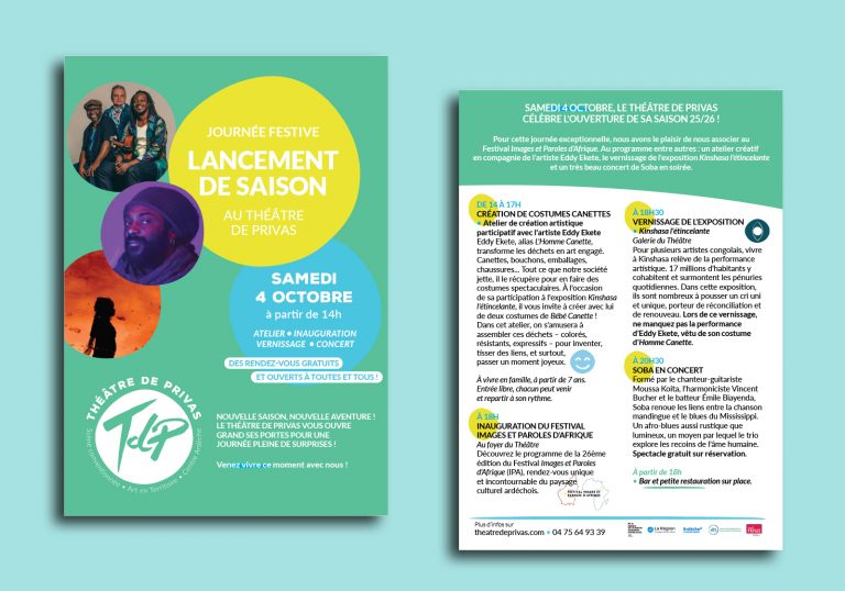 Création de flyers pour le Théâtre de Privas