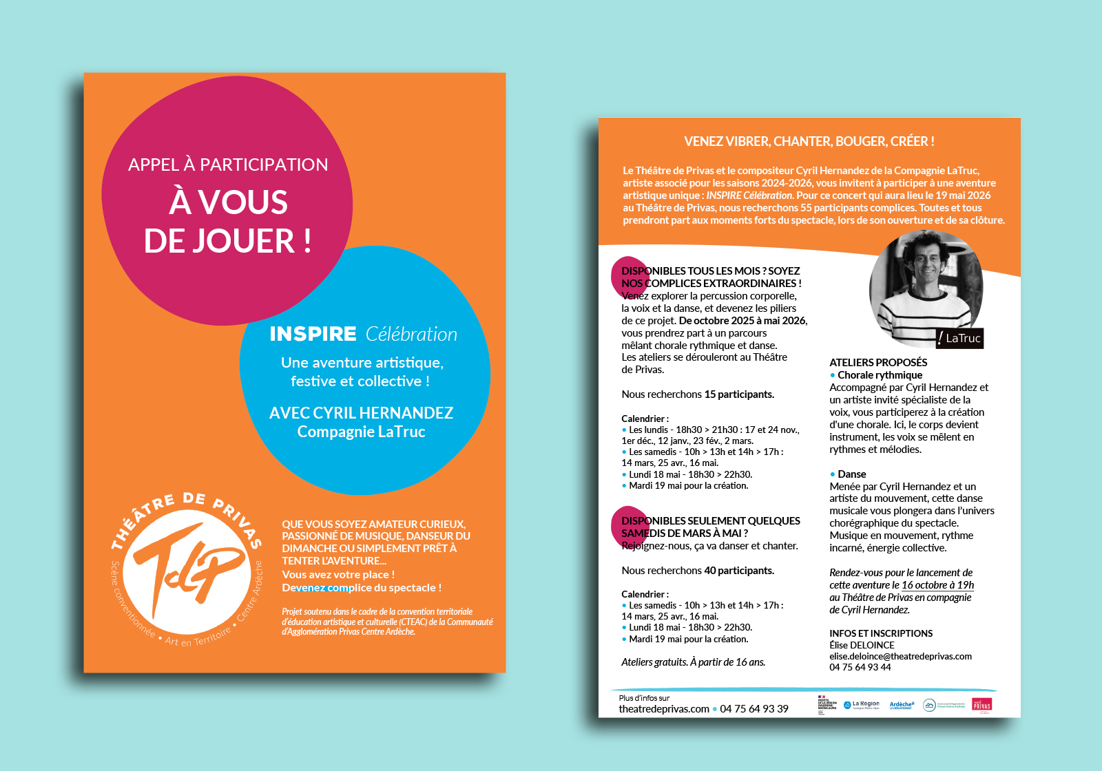 Création de flyer pour théâtre : création graphique et rédaction
