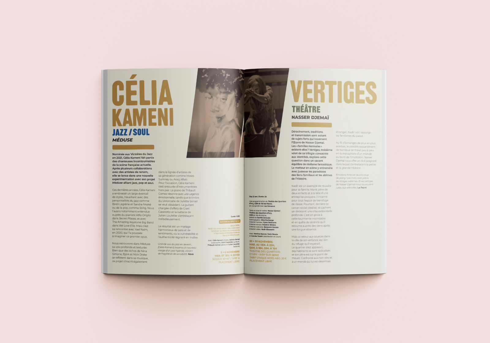 Les Gémeaux rédaction textes présentant spectacles brochures de saison