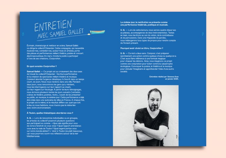 Passion Bleue : entretien avec le metteur en scène Samuel Gallet